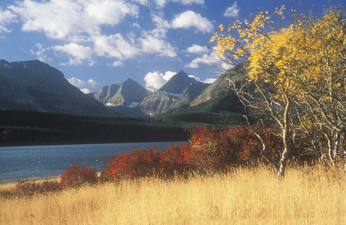 Fall is the perfect time to take a boat tour in Glacier National Park, Montana