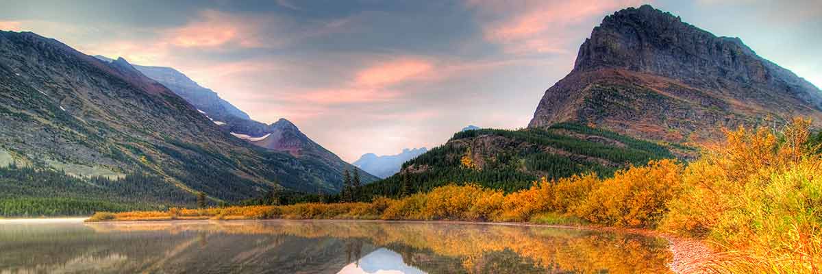 Fall colors in Western Montana's Glacier National Park