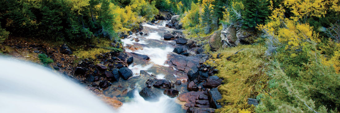 Fall Waterfall in Western Montana's Kootenai Country.
